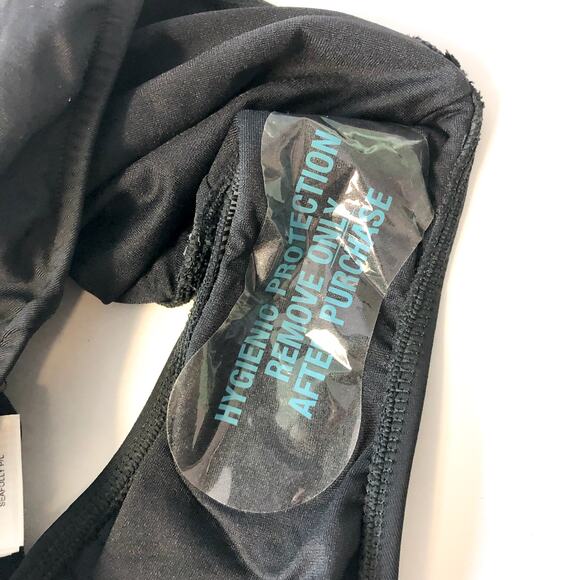 SEAFOLLY COLLECTIVE Women's One Piece Swimsuit US 14 Black Cap Sleeve NWT - Picture 14 of 16